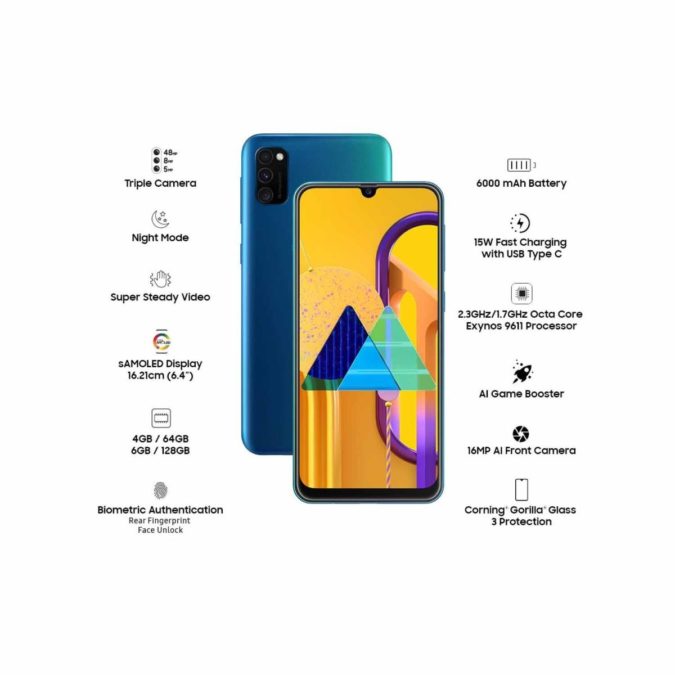 galaxy m30s blue